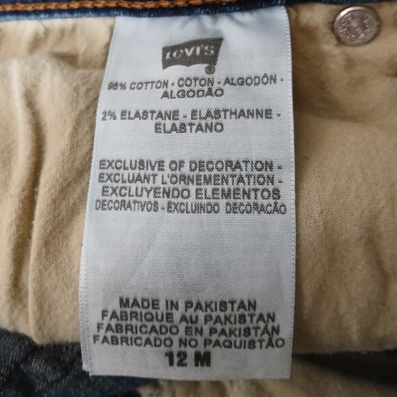 Levi's 512 Jeans Size 12 Perfectly Slimming Straight Leg Blue Denim Stretch - Picture 9 of 10